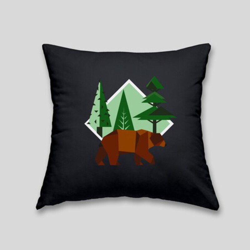 Brown bear cushion